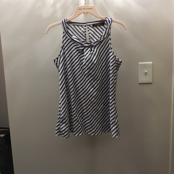 Silky striped blouse with keyhole back - Picture 3 of 6